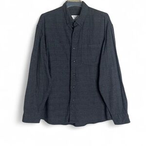 American Eagle Outfitters Dark Gray Casual Button-Down Shirt